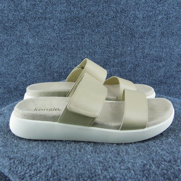 Kensie‎ Jipsy Women Slide Sandal Shoes Beige Synthetic Size 8 Medium - Picture 4 of 10